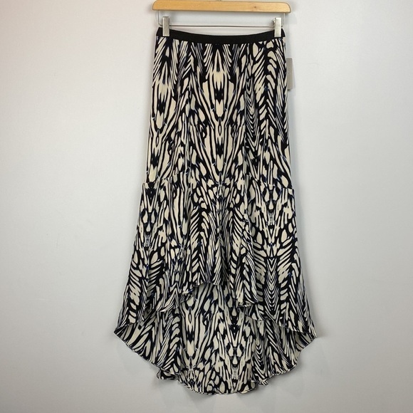Anthro • Leifsdottir Inked Antonia Silk High Low Skirt - Picture 2 of 14